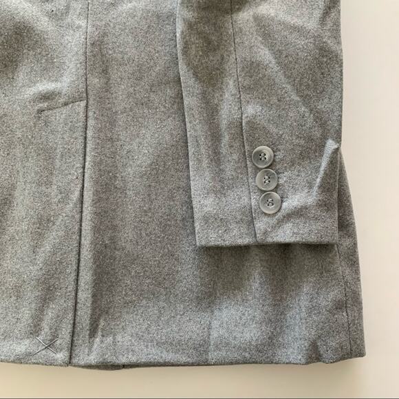 Ellos | Gray Wool Blend Button Up Collared Coat Size 12 - Picture 10 of 12